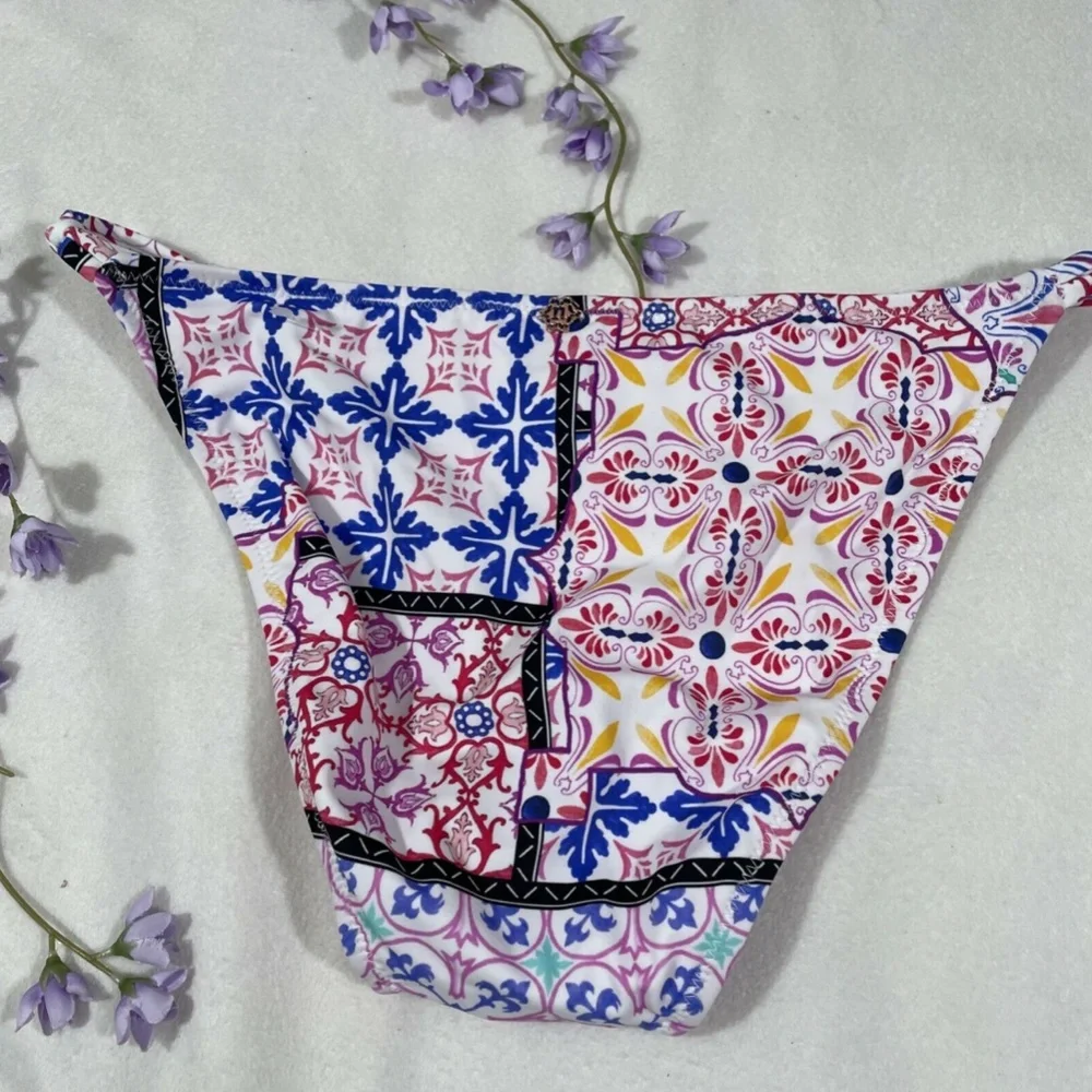 NEW Nanette Lepore‎ [ 4 US ] Lauren Bikini Bottom in Turkish tile